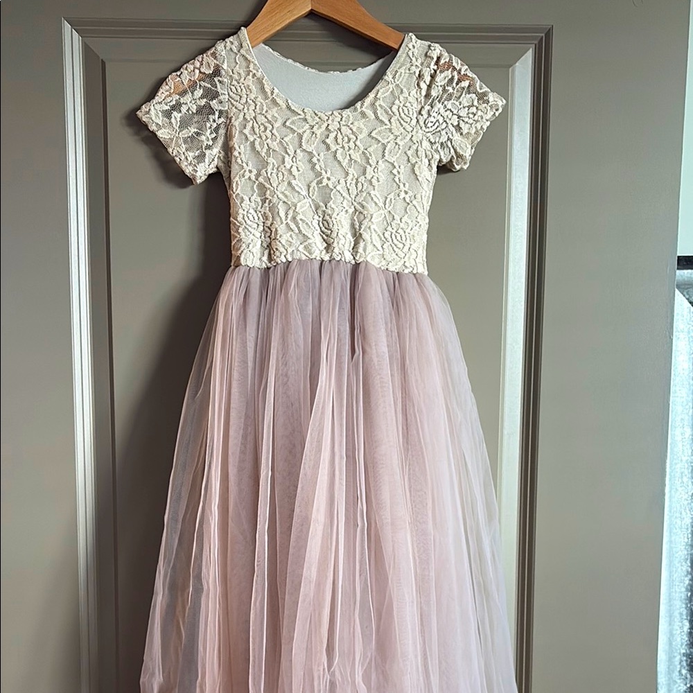 Elegant Lace and Tulle Kids Dress